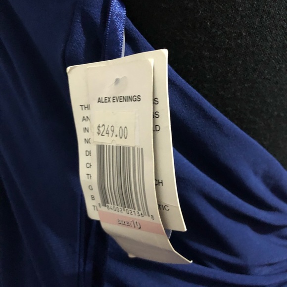 Alex evenings formal dress navy blue NWT size 10 - Picture 7 of 7